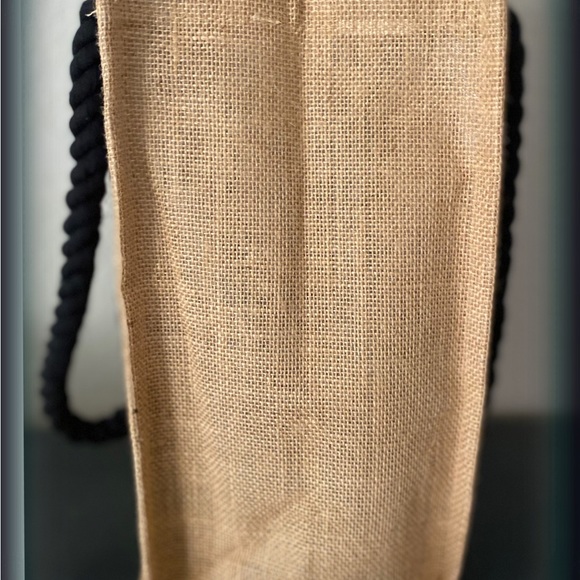 Fun Phrase Burlap Wine Tote 👠 🍷 🎂 - Picture 7 of 9